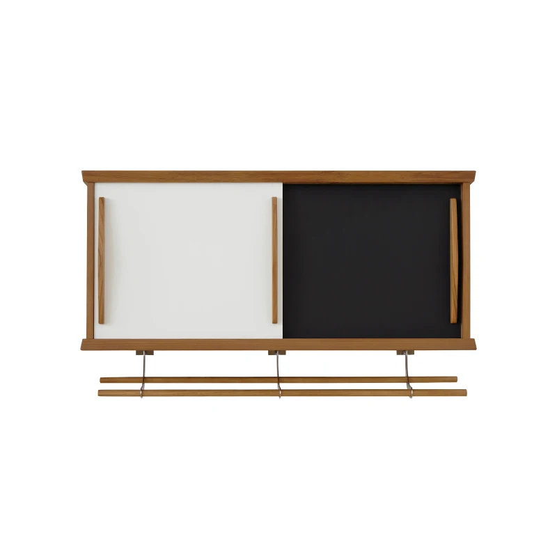 Retro floating sliding door wall cabinet | Clever use of wall space to exert storage magic for the restaurant aisle |