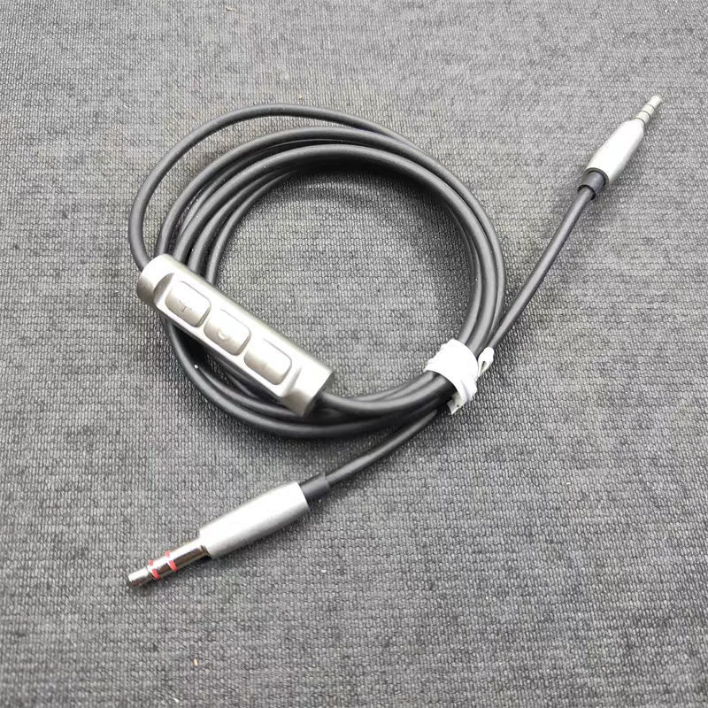 High-end 3.5mm Original Male To Male MetalThree-button Headphone Cable With Microphone For Meizu hd50/MEIZU HD50 Marshall 4th