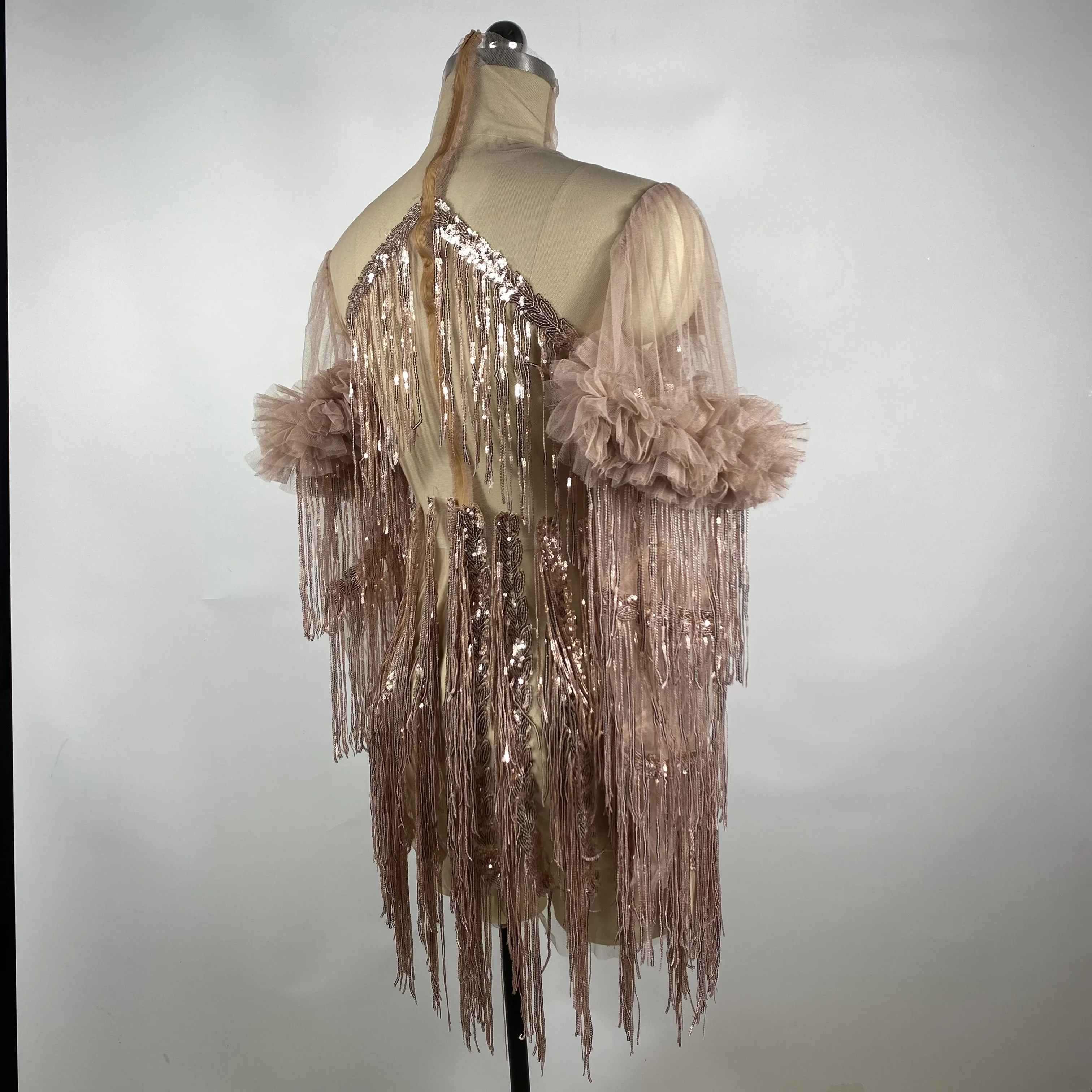 Nuove donne estive manica lunga maglia sexy vedere attraverso mini abito aderente paillettes brillanti festa di compleanno festeggiare breve Activ Dres