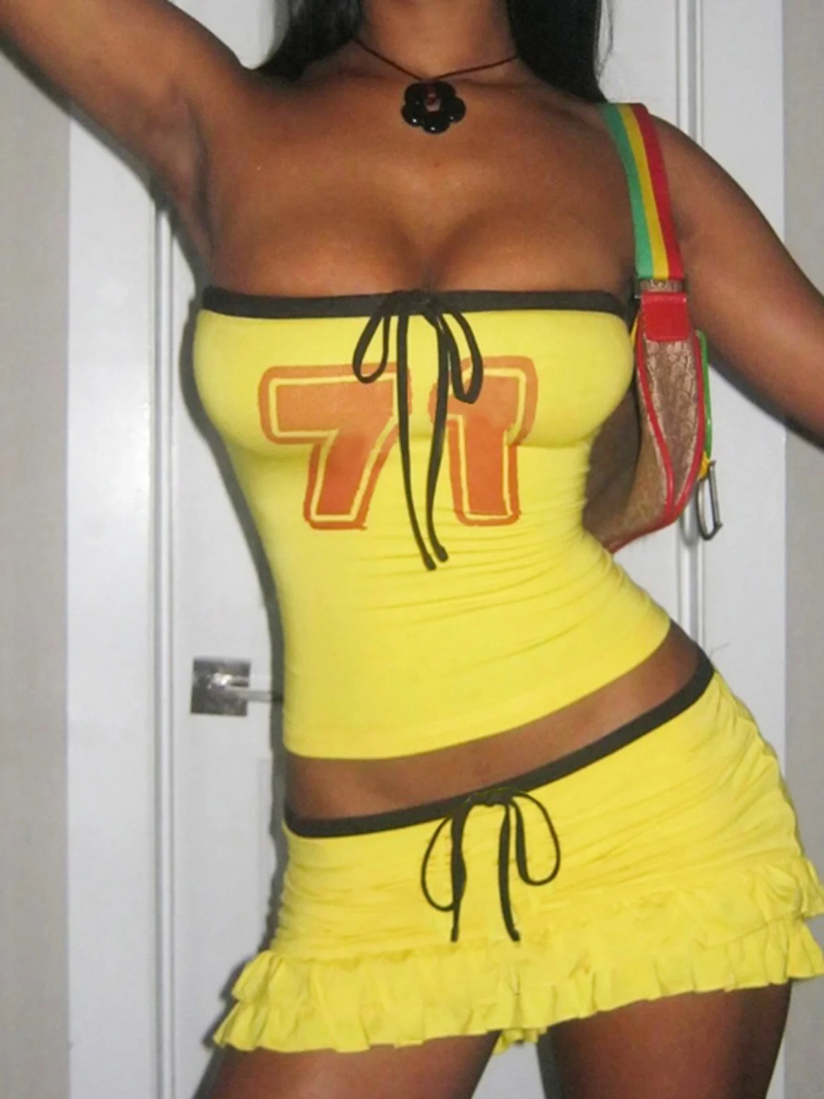 

Повседневный комплект из топа и юбки на бретельках, женский ансамбль Faion, юбка средней длины, повседневная летняя коллекция Sle 2024, коллекция