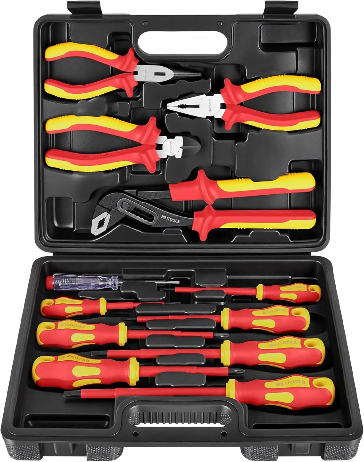 

1000V Insulated Screwdriver & Pliers Set, Magnetic Tips, VDE Certified Electrical Tools