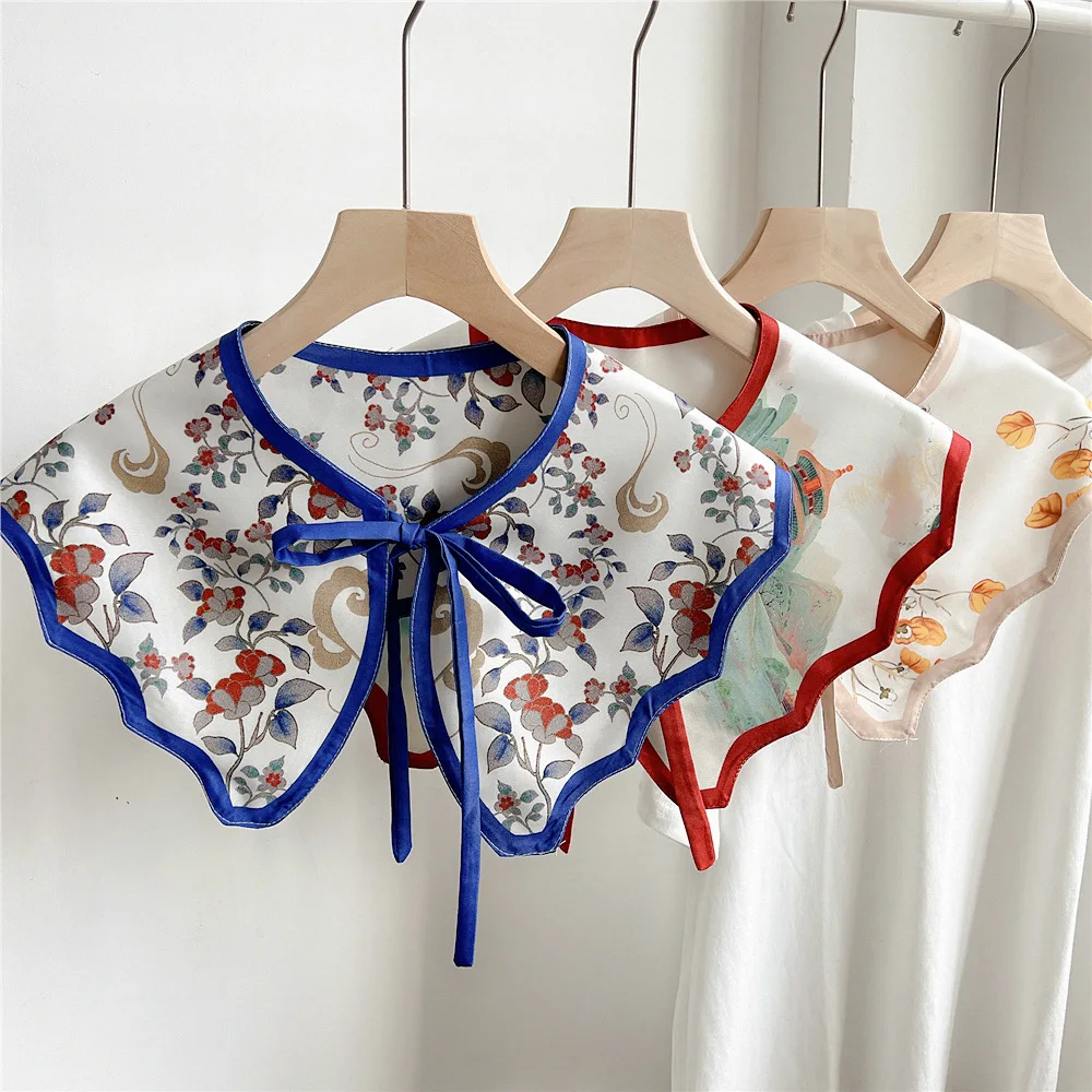 Capes New Style Shoulder Scarf Shawl Women False Collar Air Conditioning Room Shawl Decoration With Knotted Scarf Cloak 111