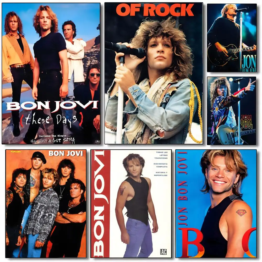 B-Bon Jovi Poster Wall Art Print Art Suitable For Living Room Bedroom Bar Parlor Home Decoration Gift