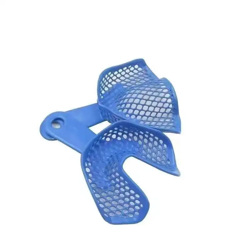 DENTYA 10 قطعة مادة طب الأسنان صينية فولاذية الجبس الانطباع صينية الأسنان أداة يمكن التخلص منها S M L كامل الفم أسنان دعم قوس #5