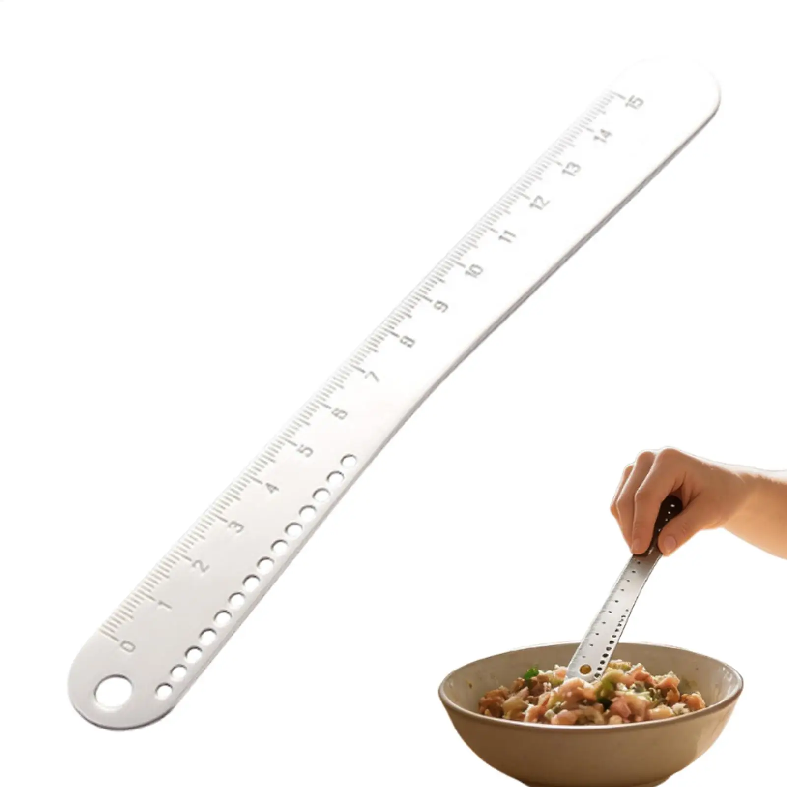 Cuchara para Empanadillas de Acero Inoxidable con Escala, Herramienta para Rellenar Empanadillas, para Raviolis, Gyoza, Wonton, Cocina Casera y Repostería