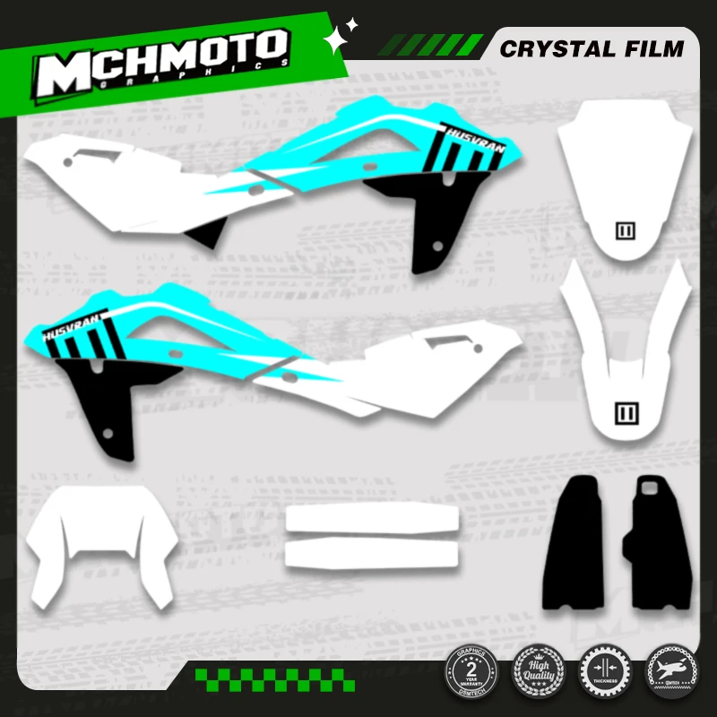 

MCHMFG Custom Graphic Decal Stickers For Husqvarna TE 250 2008 2009 2010 2011 2012 2013 Motorcycle Number Name Background Custom