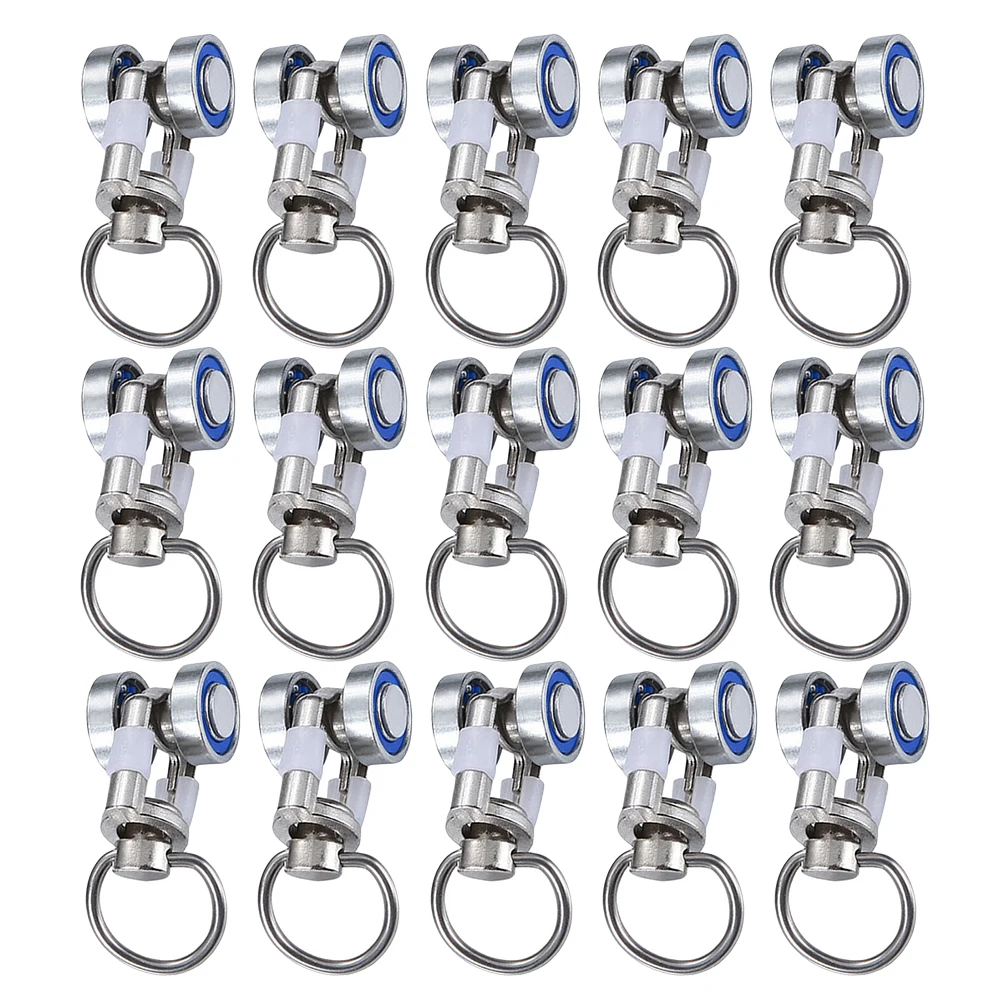 

20 Pcs Hanging Shower Curtain Track Roller Wall Carrier Track Duty Runner Sliding Rail Ceiling Hardware