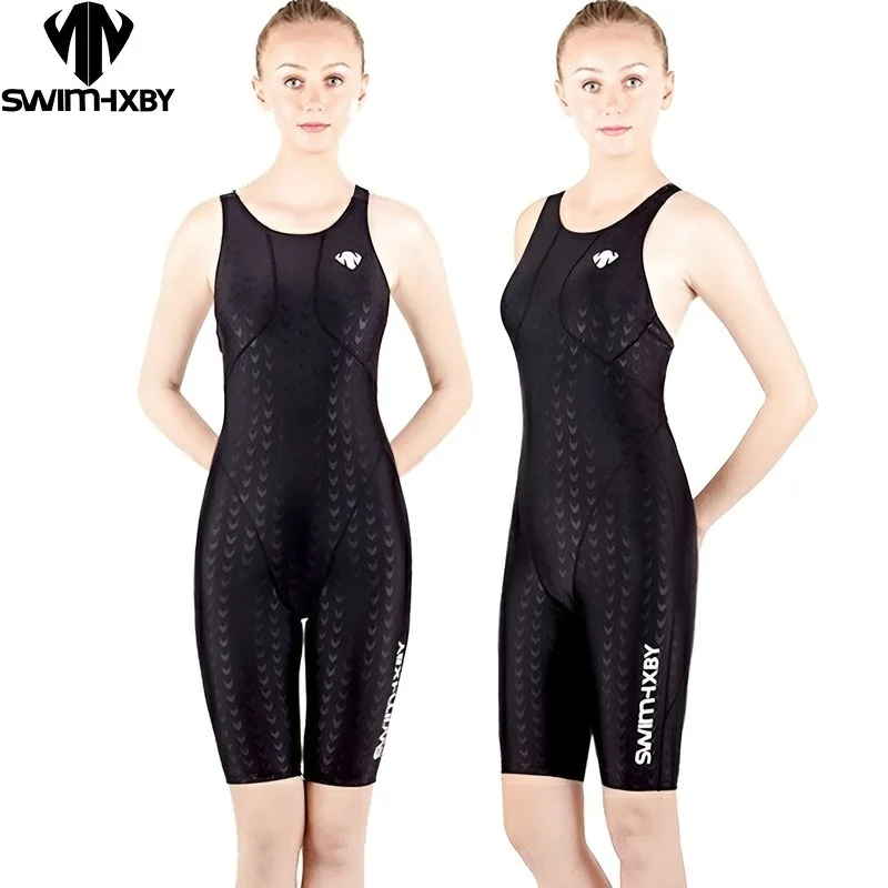 Women's Professional Training Racing Sporty Swimwear Sun protection Quick-Drying Breathable Swimming Costumes For Girls