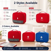 Empty First Aid Bag Portable Emergency Kit Zipper Pouch Oxford Cloth Thick Medical Bag 2