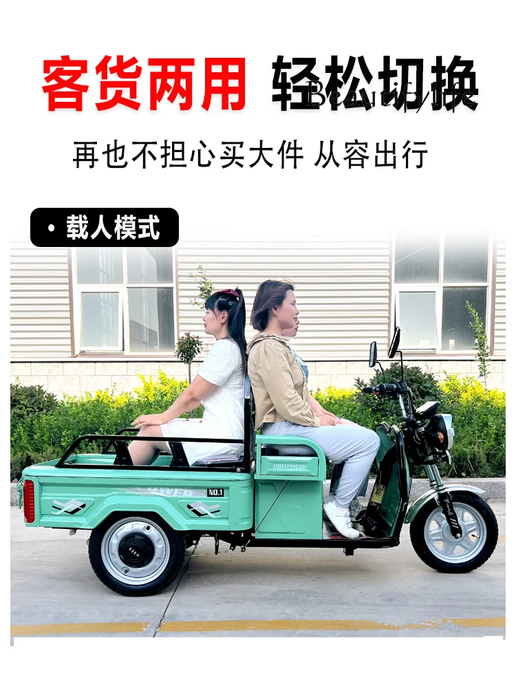 Electric Tricycle Adult Pick-up and Pull-up Stall Household Agricultural Electric Tricycle