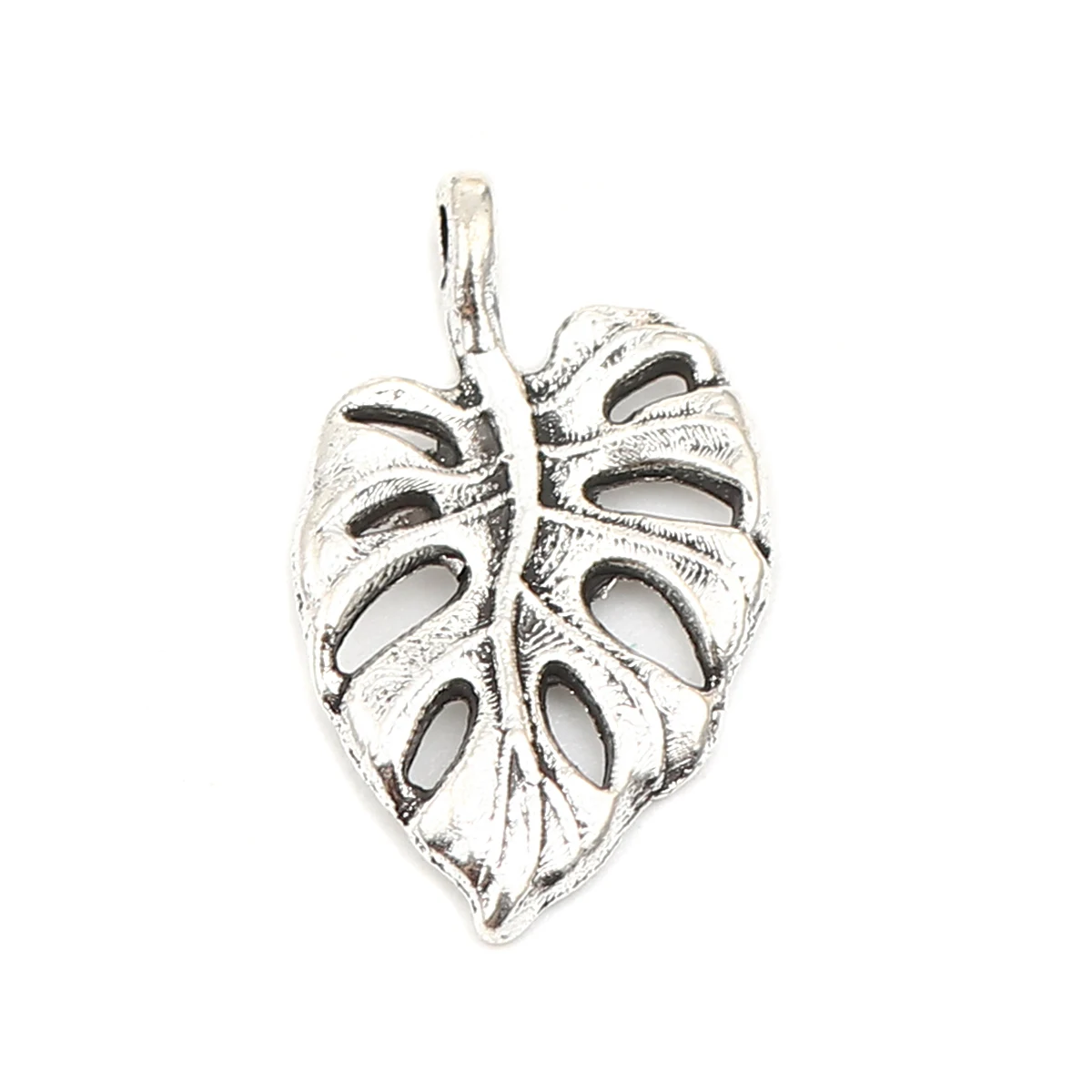 50PCs Monstera Charms Vintage Leaf Series Gold Color Hollow Monstera Shape Pendants for DIY Necklace Earrings Jewelry 20mm