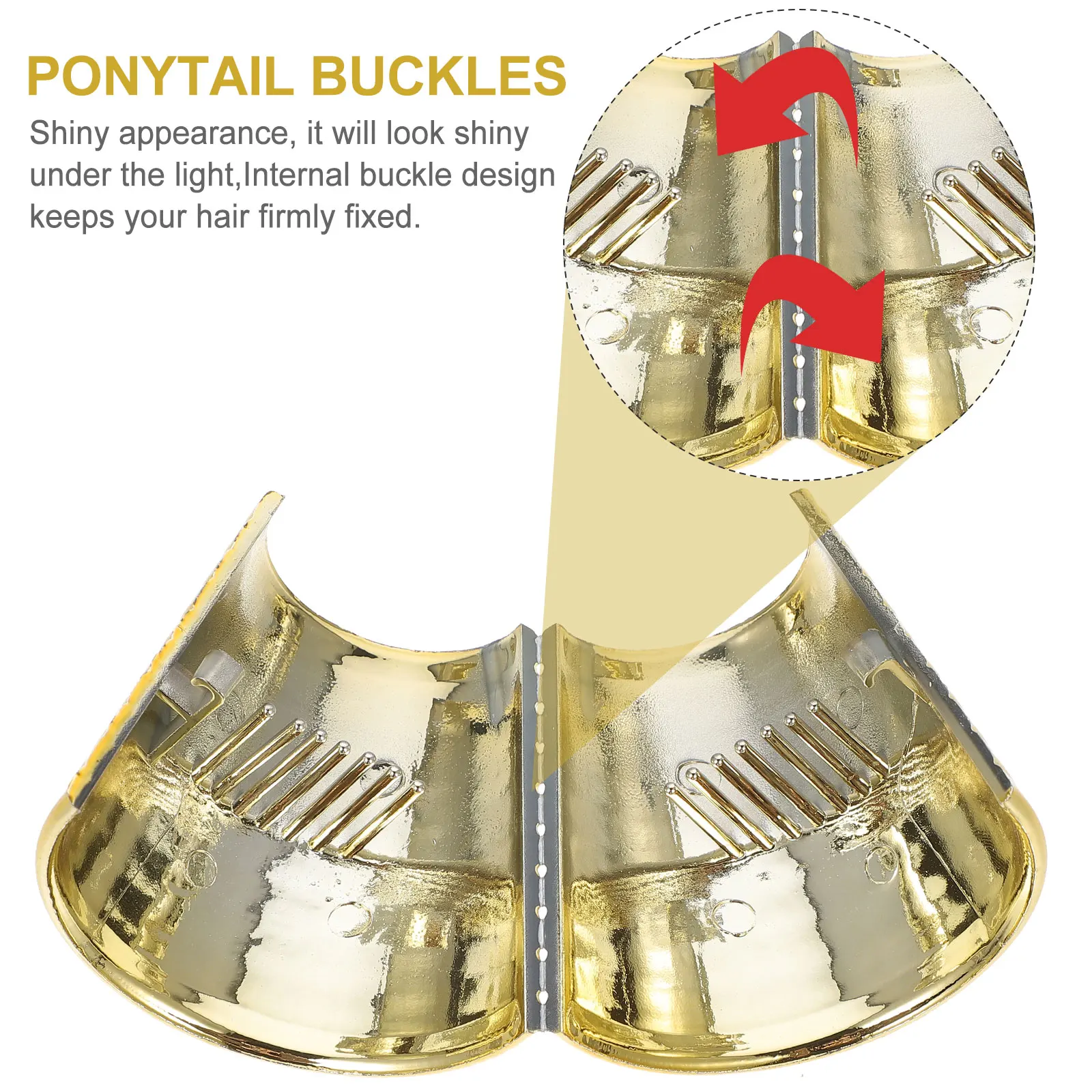 

8pcs Ponytail Buckles Hair Clips Barrettes Holders Cuffs Ergonomic Durable Stylish Easy Use Time-Saving Daily Party Wedding