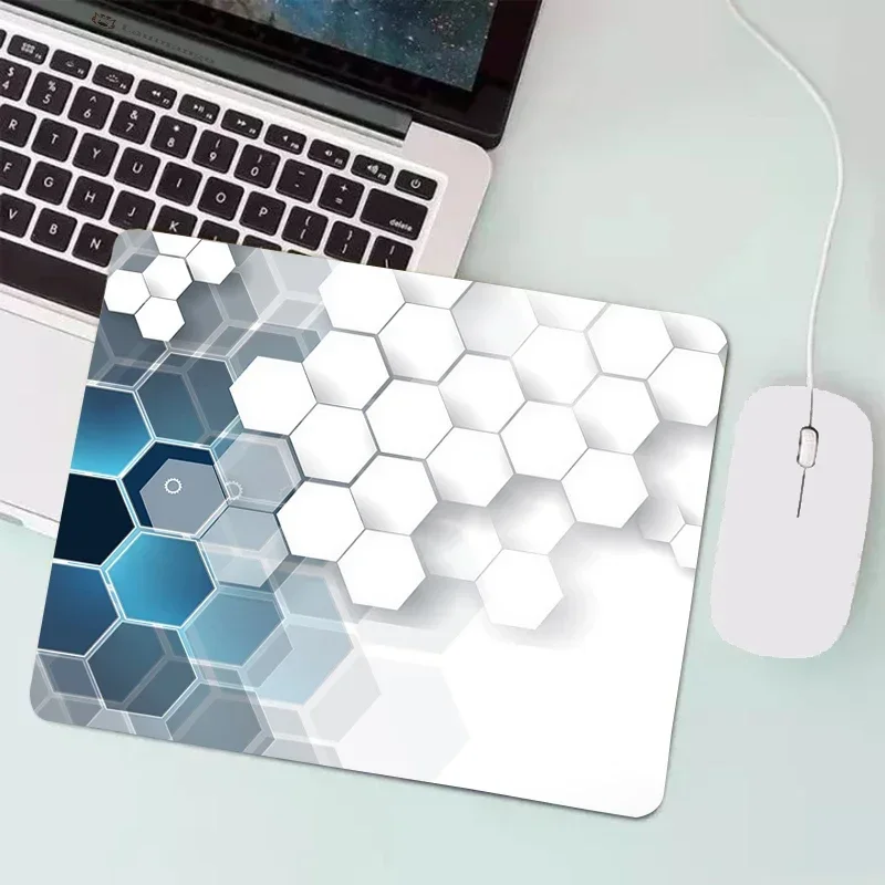 Geometric Art Mouse Pad Non-Slip Rubber Base for Office And Gaming - Mini Desk Mat for PC Laptop Keyboard