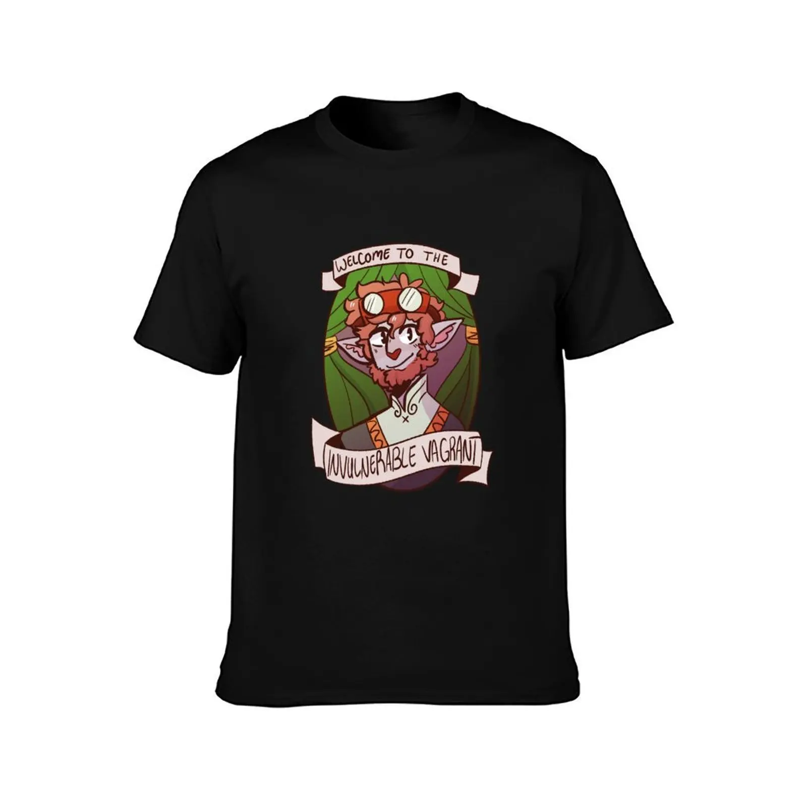 Welcome to the Invulnerable Vagrant T-Shirt, Summer Casual Cotton Tee, Oversized Streetwear Tops, Vintage Graphic Print