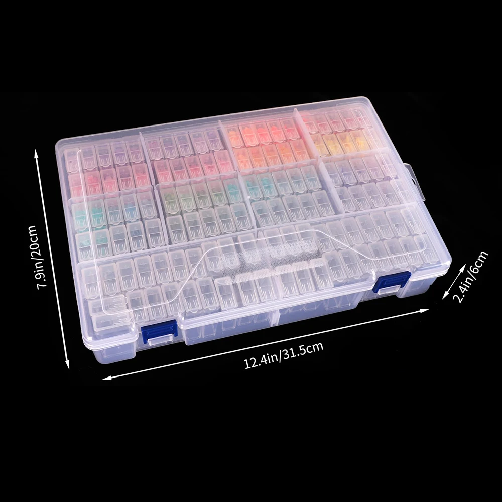 120 Slots Diamond Painting Storage Container, 5D Diamond Accessories Embroidery Box Tools Kit for Beads, Seed