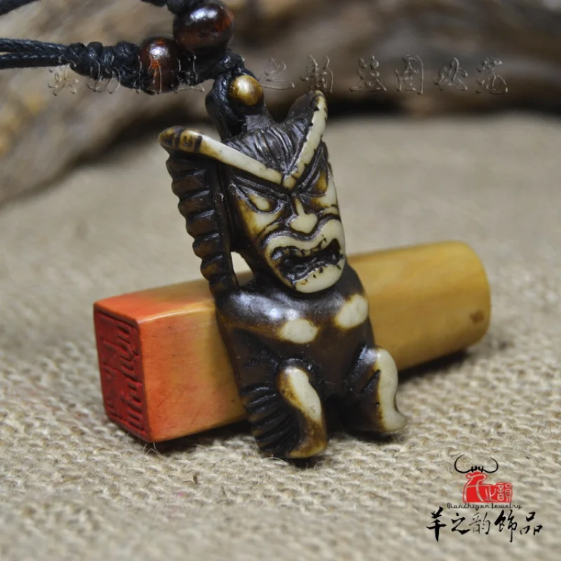 Indian Frog Ornaments Yak Bone Necklace Tourism Commemorative Ornament Wholesale Personality Retro Tribal Totem