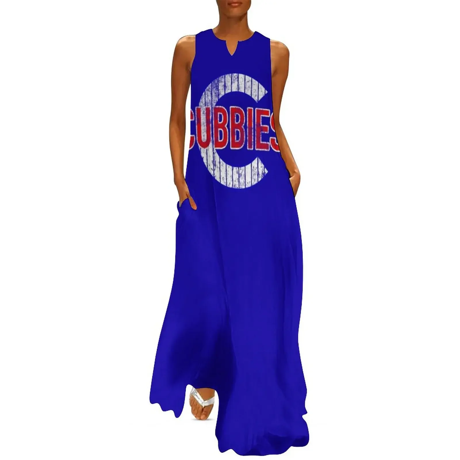 

Cubbies Baseball Long Dress Dress for pregnant women women's fashion dresses Elegant gown Dress