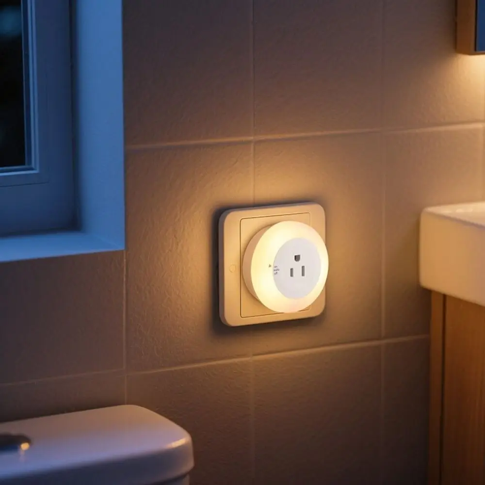 110-240V US Plug Night Light Rotating Switch Adjustable Brightness Plug In Nightlight Dimmable Warm Light Wall Plug Night Light