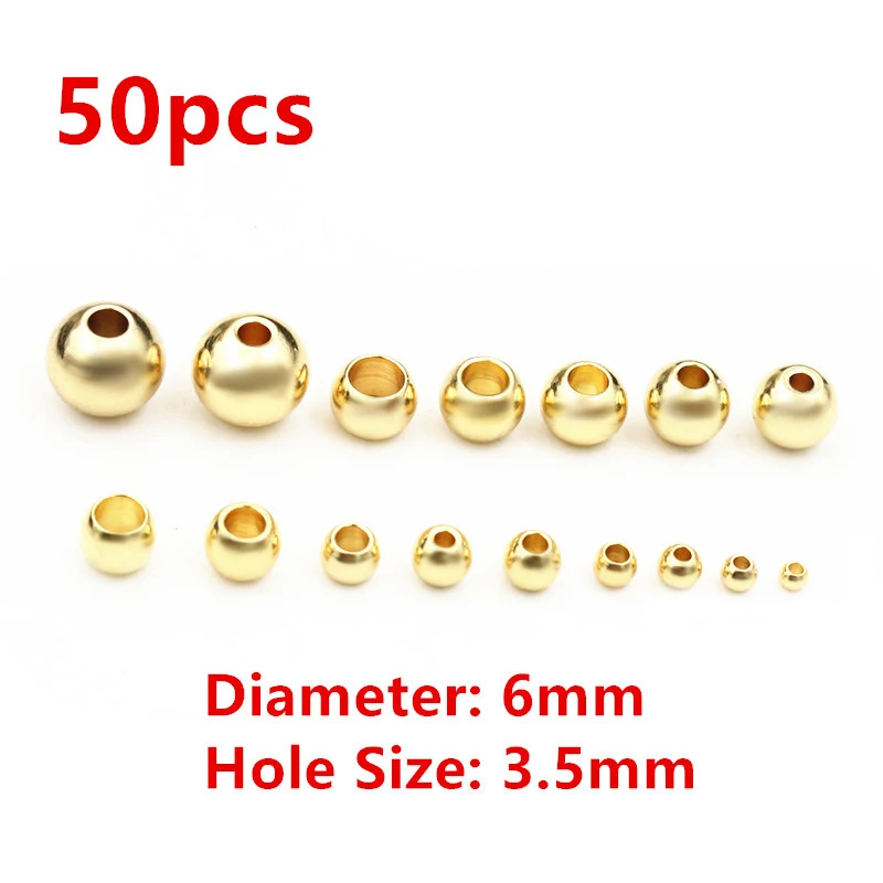 30-100 Stück 2-8mm Edelstahl Gold Farbe Spacer Perlen Charme lose Perlen DIY Armbänder Halskette für Schmuck Herstellung Charms