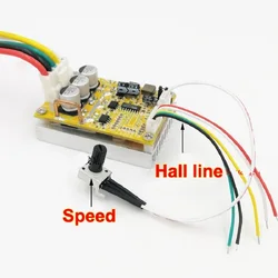 DC 5-36V 350W BLDC Three-Phase Brushless (With Hall) Motor Controller Brushless Sensor Motor Driver