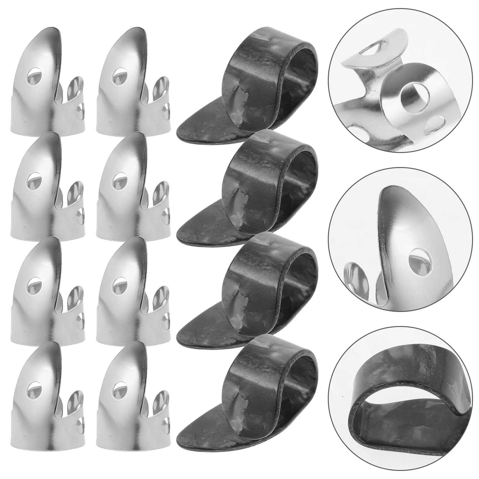 

12pcs Guitar Picks Small Thick Electric Acoustic Bass Folk Finger Thumb Protection Bulk Variety Pack Guitar Accessories