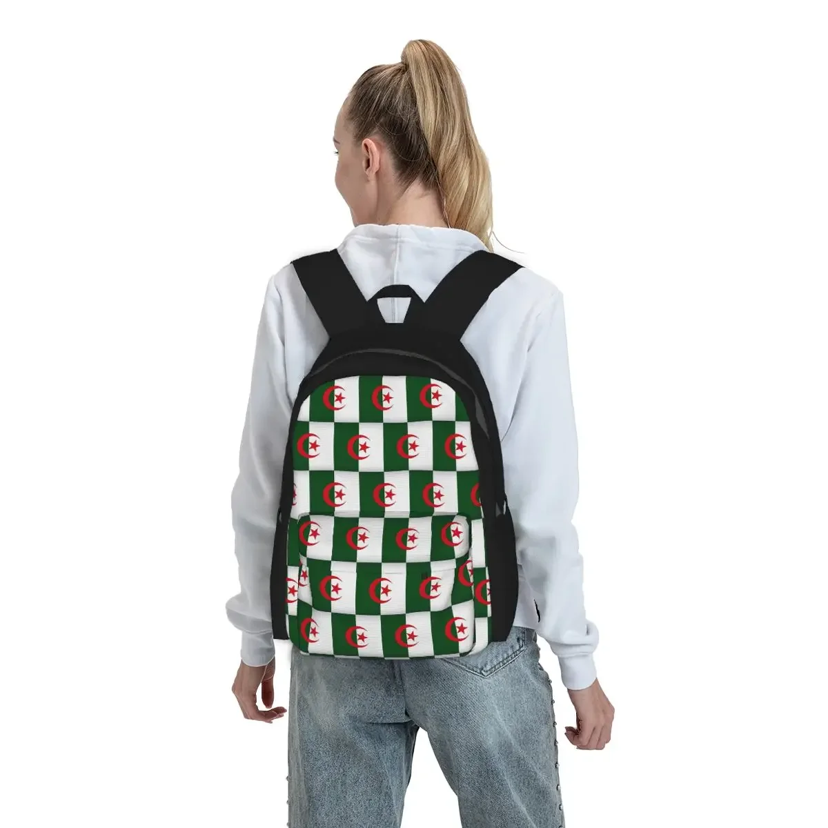 

Algeria Official Flag Of Algeria Backpack Boys Girls BookBag Kids School Bag Computer Shoulder Bags for Men Women