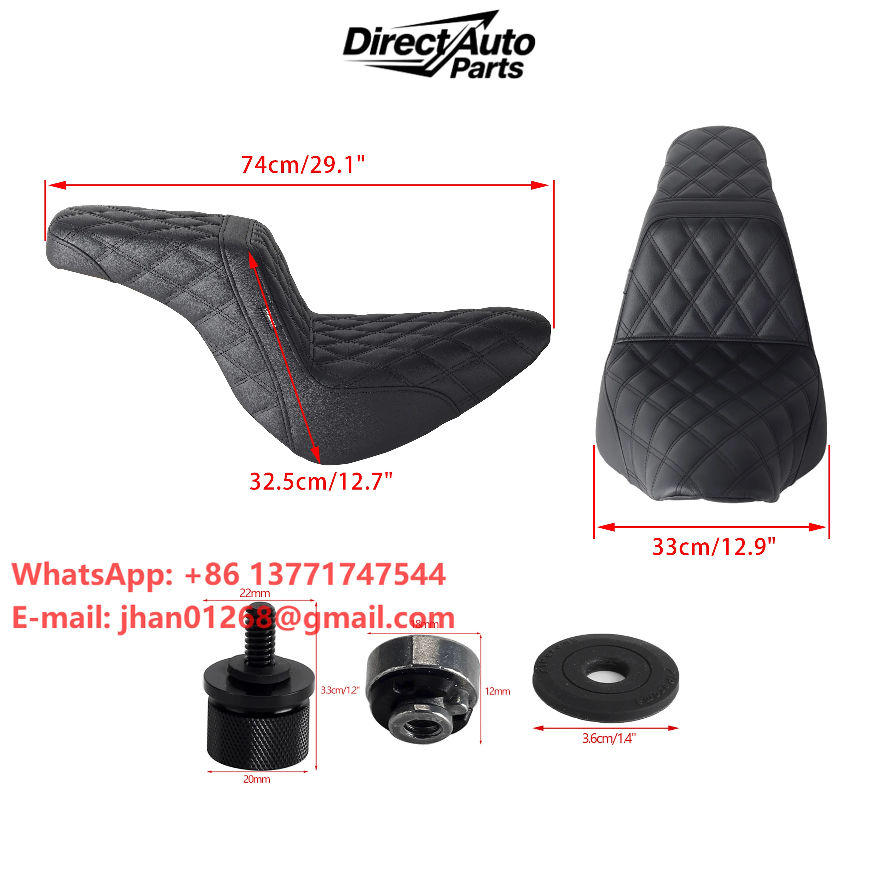 Подушка для сиденья мотоцикла Harley Softail FLSB Sport Glide FXLR Low Rider 2018-2021, FXLRST Low Rider ST 2022-2024, Low Rider S