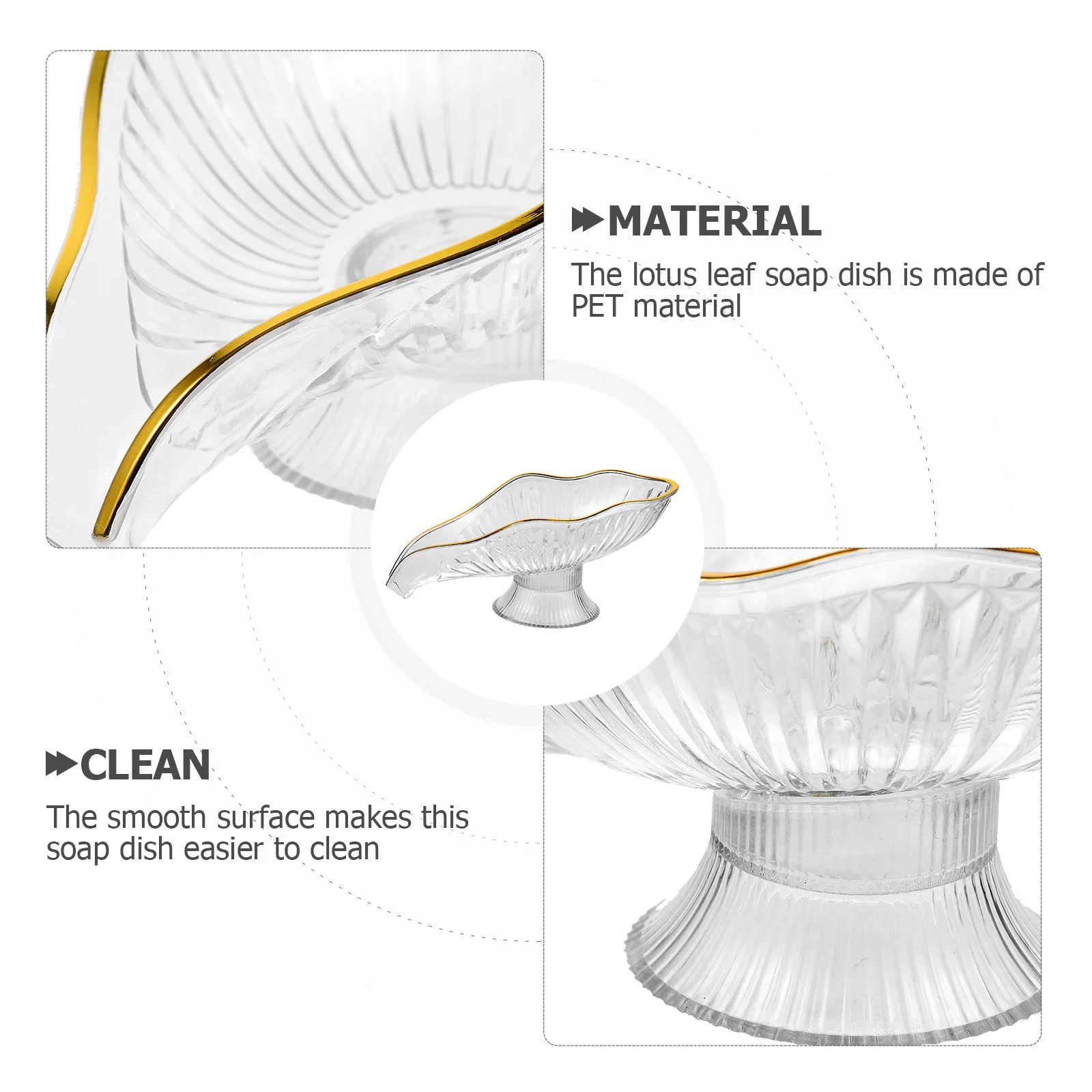 

Transparent Soap Dish Plastic Self-Draining Holder For Bathroom Kitchen Shower Soap Tray Ring Storage Plate Bar