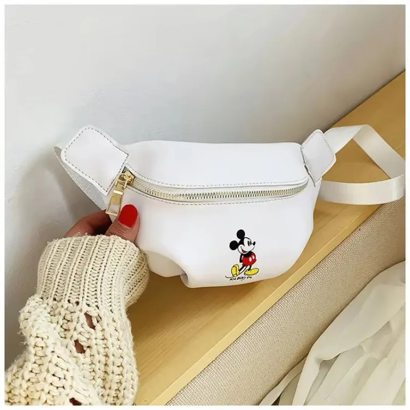 Disney Mickey New Children's Waist Bag Cartoon Girls Chest Bag Large Capacity Luxury Brand Fashion Boys and Girls Messenger Bag