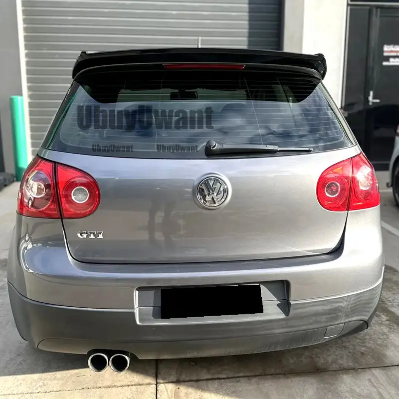 2004 bis 2009 FÜR VW Golf 5 MK5 GTI R32 MK5 Osir Stil Heckspoiler Dachflügel Kofferraumlippe Hochwertiges ABS-Material glänzend schwarz