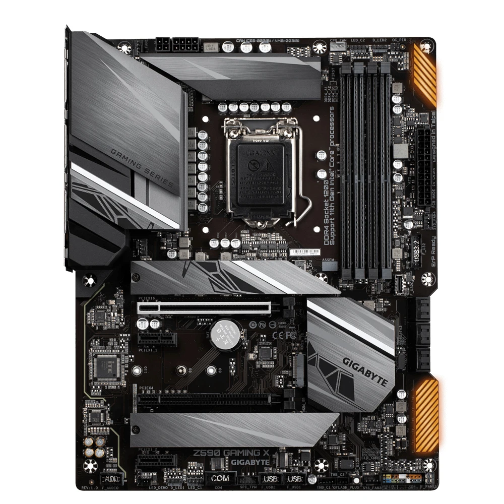 Gigabyte Z590 GAMING X Motherboard LGA1200 Supports i9-11900KF i7-11700F i5-10400F i5-11600K CPU Intel Z590 M.2 NVME PCIe 4.0