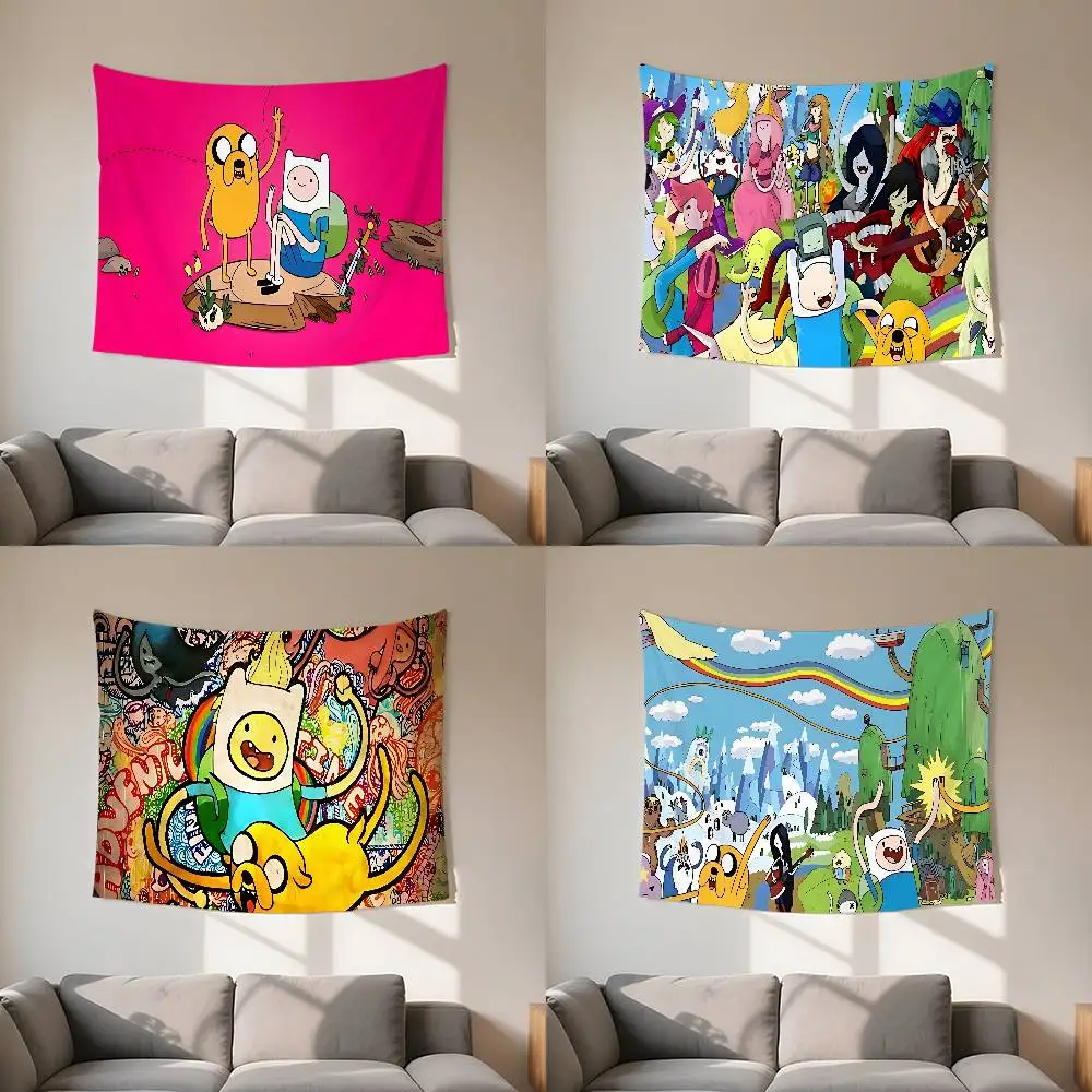 Anime-A-Adventures-Time Tapestry Customizable Tapestries Of Various Styles,wall Hangings, Celebrity Photo Printing,wall Hangings