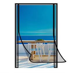 DTGJ Magnetic Mesh Screen Doors Mosquito Net Anti Fly Insect Door Mesh Aberto do lado 2 Tamanho de fechamento automático pode ser personalizado Adequado para janelas internas, RVs, vagões de estação, pavilhões, etc.