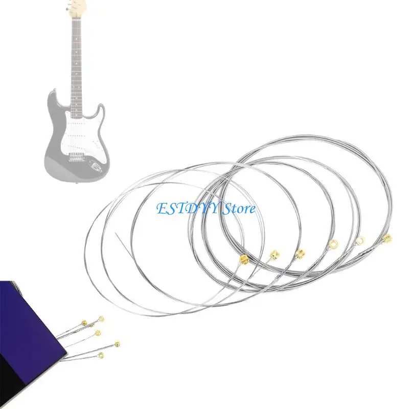 

G6DE 6Pcs .010 .046 High Carbon Steel Strings for Electric Guitar Accessory