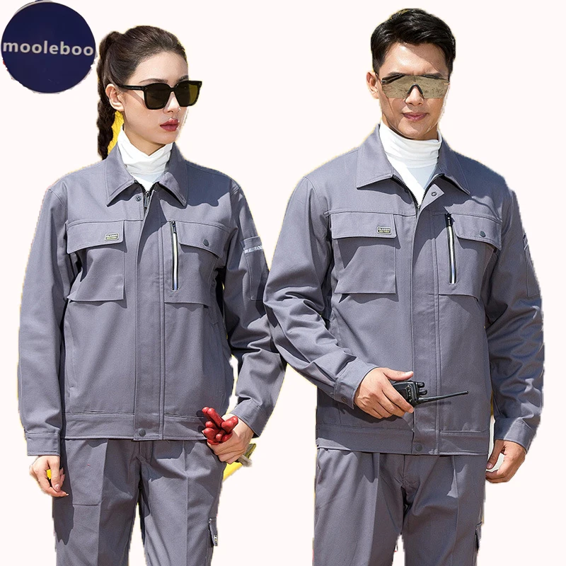 free-shipping-suits-men's-spring-and-autumn-labor-protection-factory-workshop-repair-uniforms-large-pocket-workwear-coat-pants