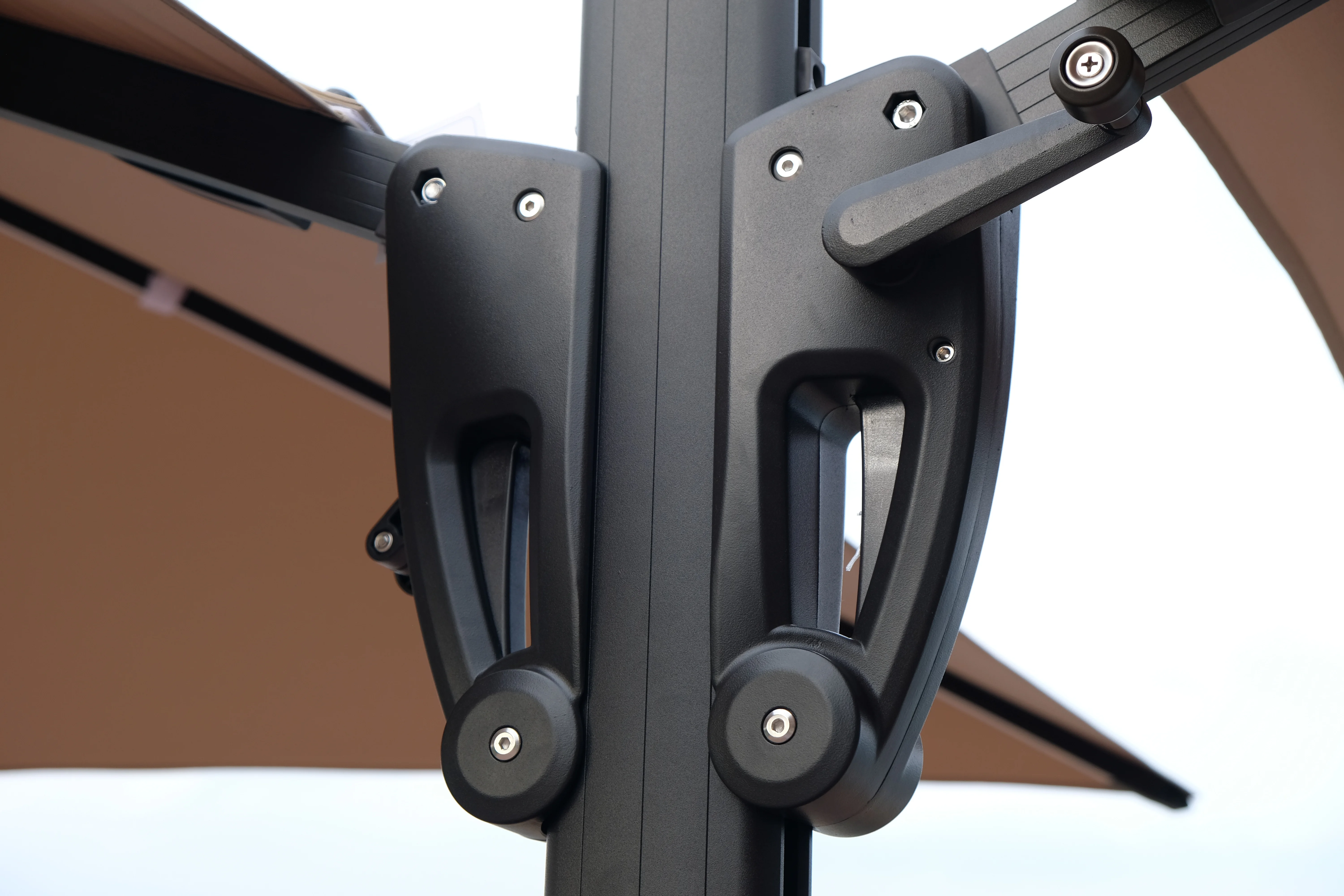 عالية الجودة التجارية LED مظلة من الشمس 3m الألومنيوم فناء في الهواء الطلق شرفة الأثاث الشاطئ الفنادق الحدائق حمامات السباحة