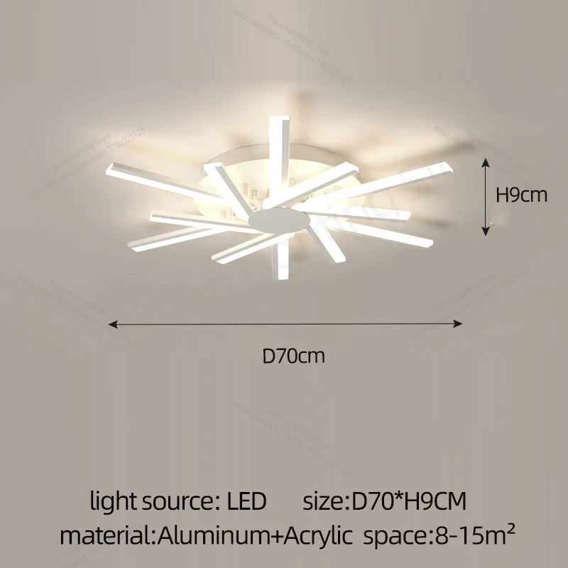 Plafonnier LED en forme de fleur pour salon, lustre pour salle à manger, chambre à coucher, luminair