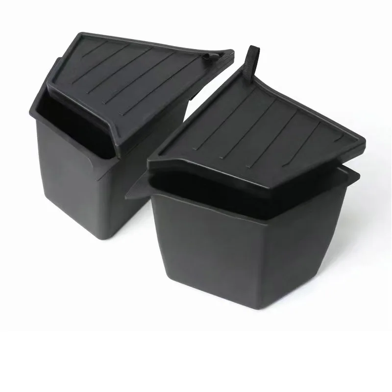 Trunk Side Storage Bins For Tesla Model Y- Shanghai Cargo Compartment TPE Box Organizer Boot Bucket With Lids