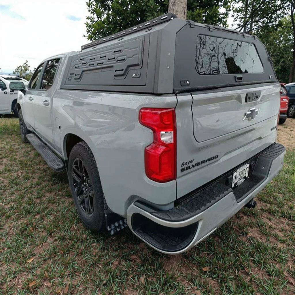 High Quality Aluminum Alloy Waterproof 5.8FT Silverado Tonneau Cover for Chevrolet 2018 Foldable Road Pickup Hard Top Cargo Box