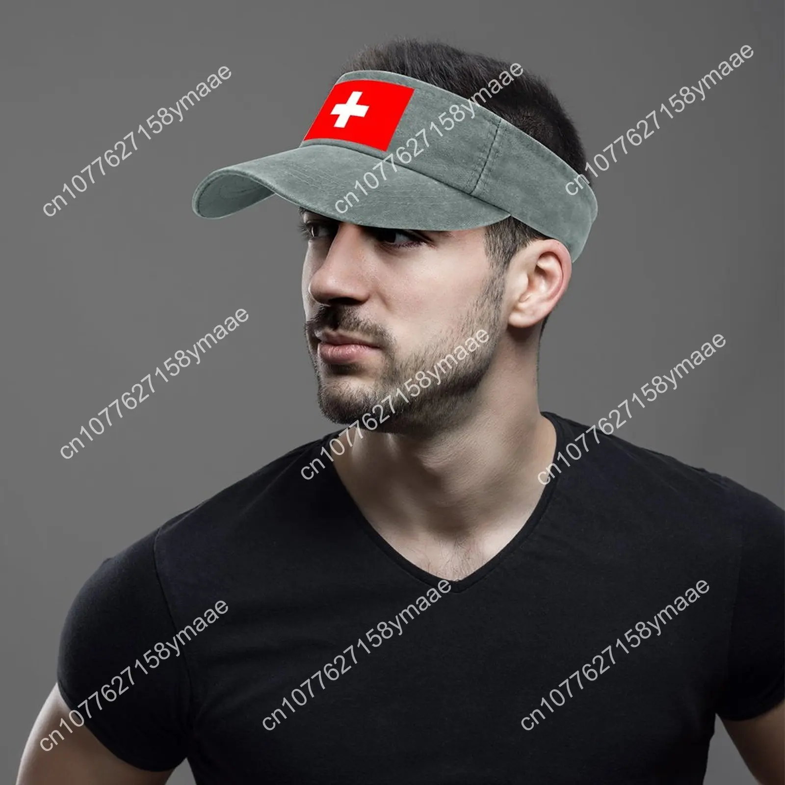 Switzerland Sun Visor Leaky Top Cowboy Hats Mens Womens Customize DIY Cap Sports Baseball Tennis Golf Caps Empty Open Top Hat