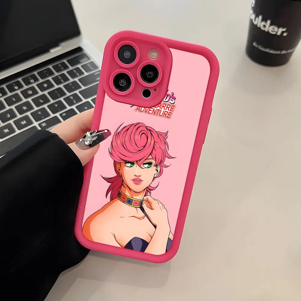 

Чехол для телефона с аниме JOJO Trish Una для iPhone 17 16 15 14 13 12 11 Air Pro Max Plus, утолщенный, из ТПУ, красочный, красивый чехол для смартфона