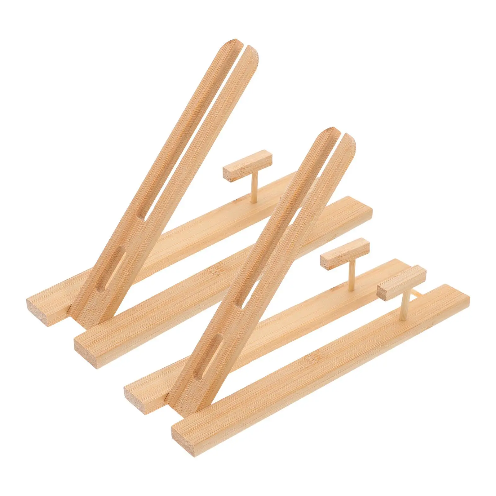 

2 Pcs Slide Display Rack Folding Fan Holder Chinese Hand Carrier Household Japanese Stand