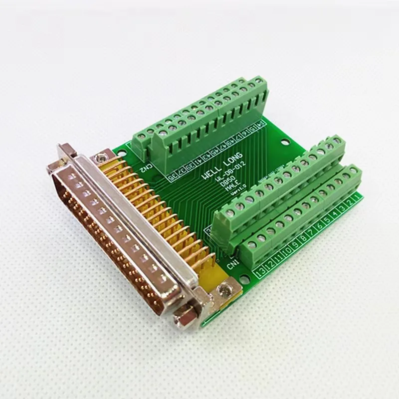 DB50 Male Breakout Board, D'SUB Header Breakout Board, Terminal Block DSUB Module.