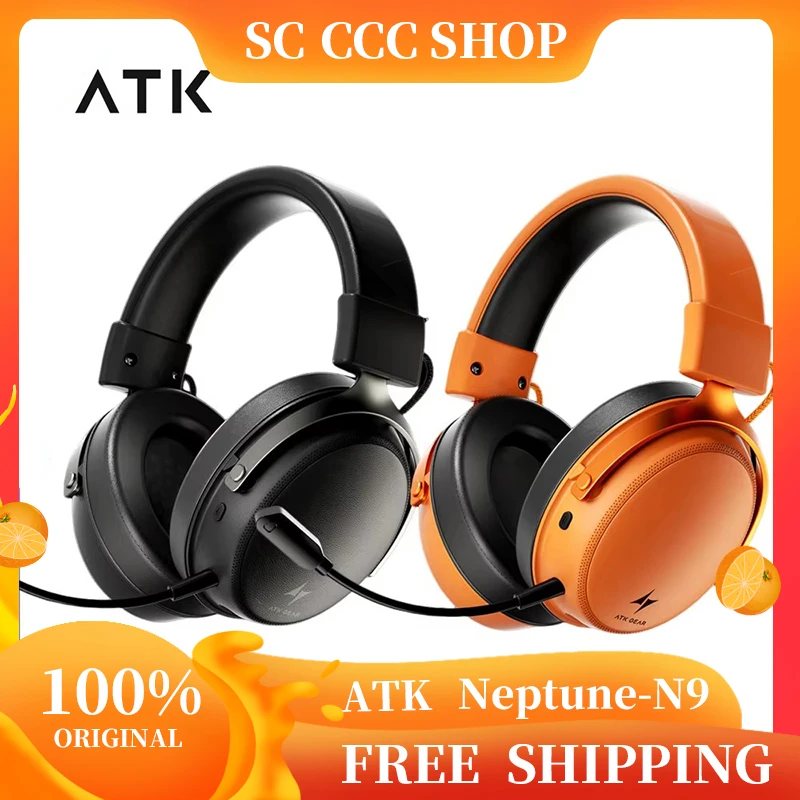 

ATK N9 pro Ultra Беспроводная Bluetooth-гарнитура — четырехрежимная задержка скорости ENC с шумоподавлением, пользовательские наушники для ПК, офиса и игр