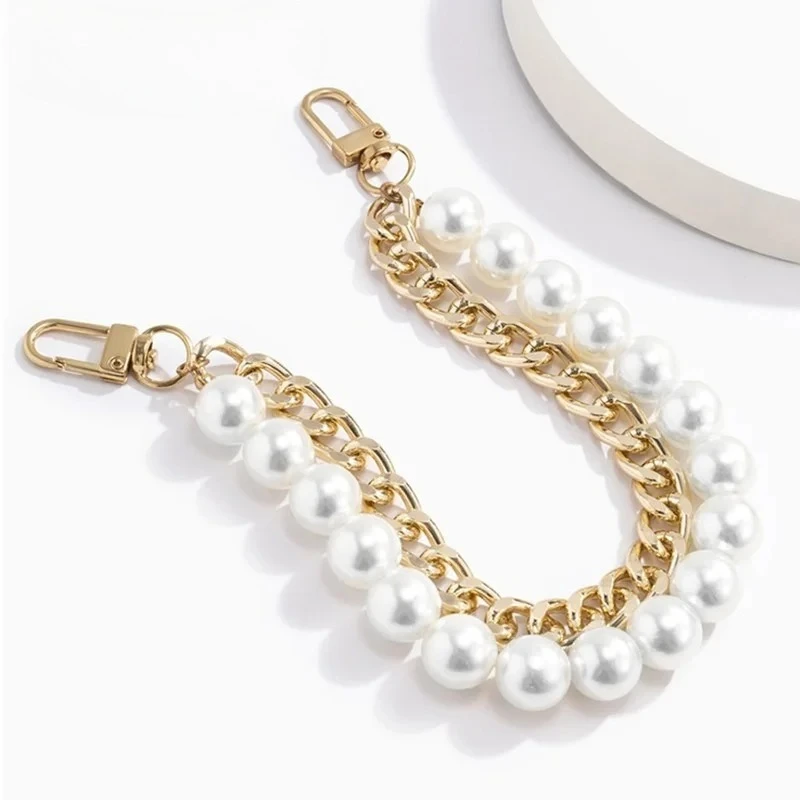 

2/3/5Pcs 24cm Pearl Chain Ladies' Handbag Decor Extension Chains Wallet Controller Bag Replace Shoulder Strap DIY Bags Accessory