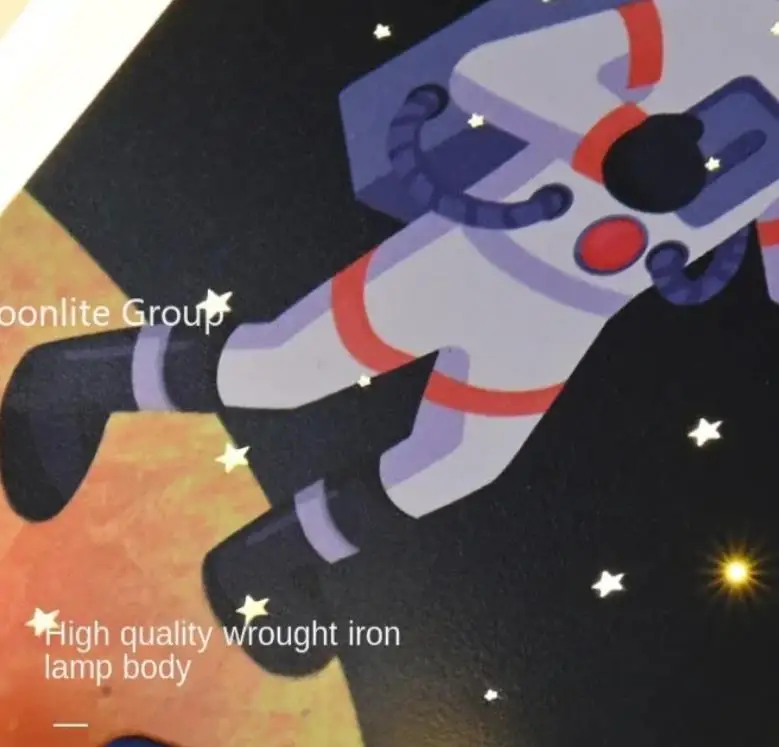 

Children's Lights Bedroom Ceiling Lights Simple Modern Astronaut Star Scooter Cartoon Creative Space Ceiling Lights