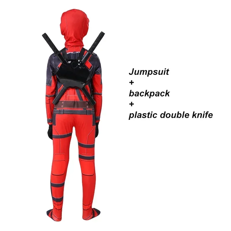 Deadpool Bodyguard Bodysuit Halloween Costume Children's Deadpool Cosplay Costume Adult Set