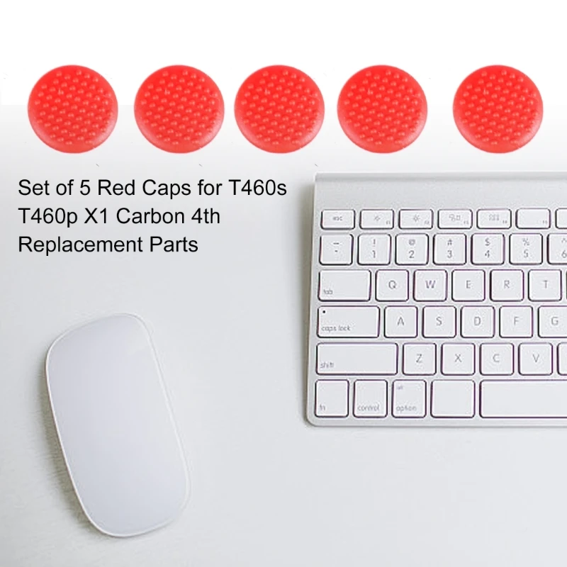 5Pcs Redness Trackpoint Dot Caps Pointers Ridings Hood Mouse Point for X1c Gen8, L14, L15 Laptops Keyboards Dropshipping