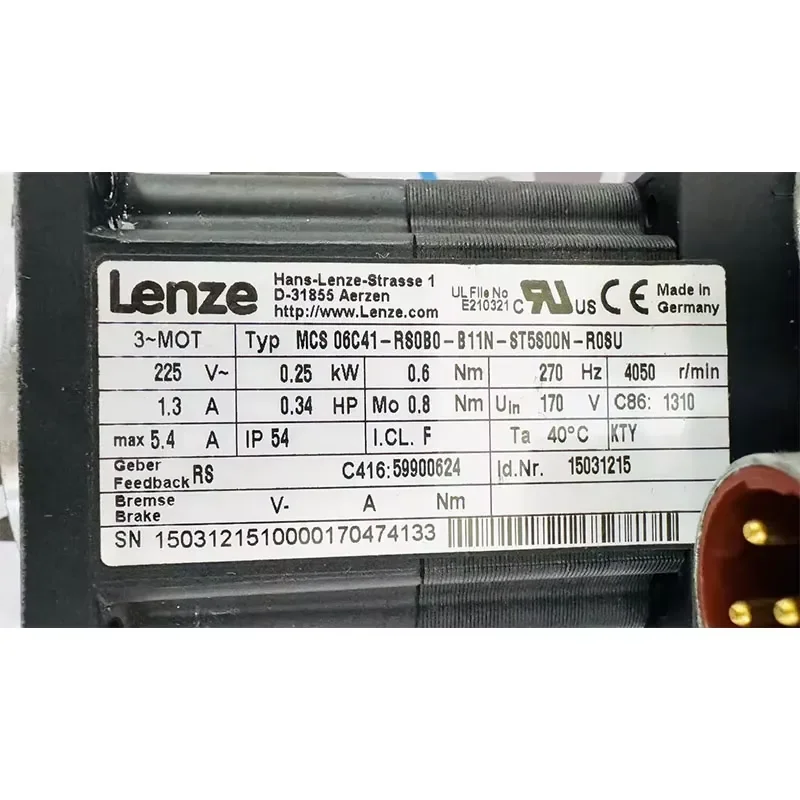 Brand New Lenze Servo Motor Synchronous Motor MCS 06C41-RS0B0-B11N-ST5S00N-R0SU
