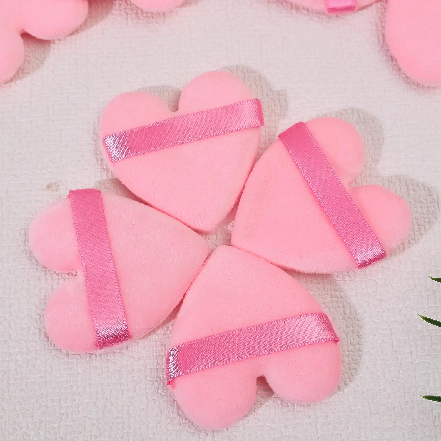 10 unids/set triángulo terciopelo polvo Puff cara cosmética belleza de ojos herramienta de maquillaje esponja reutilizable lavable Mini polvo Puff Accesorios